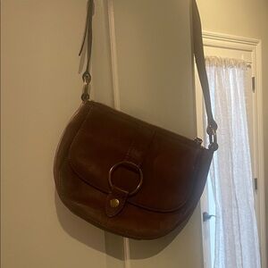 Frye Dark Brown Leather Crossbody Bag